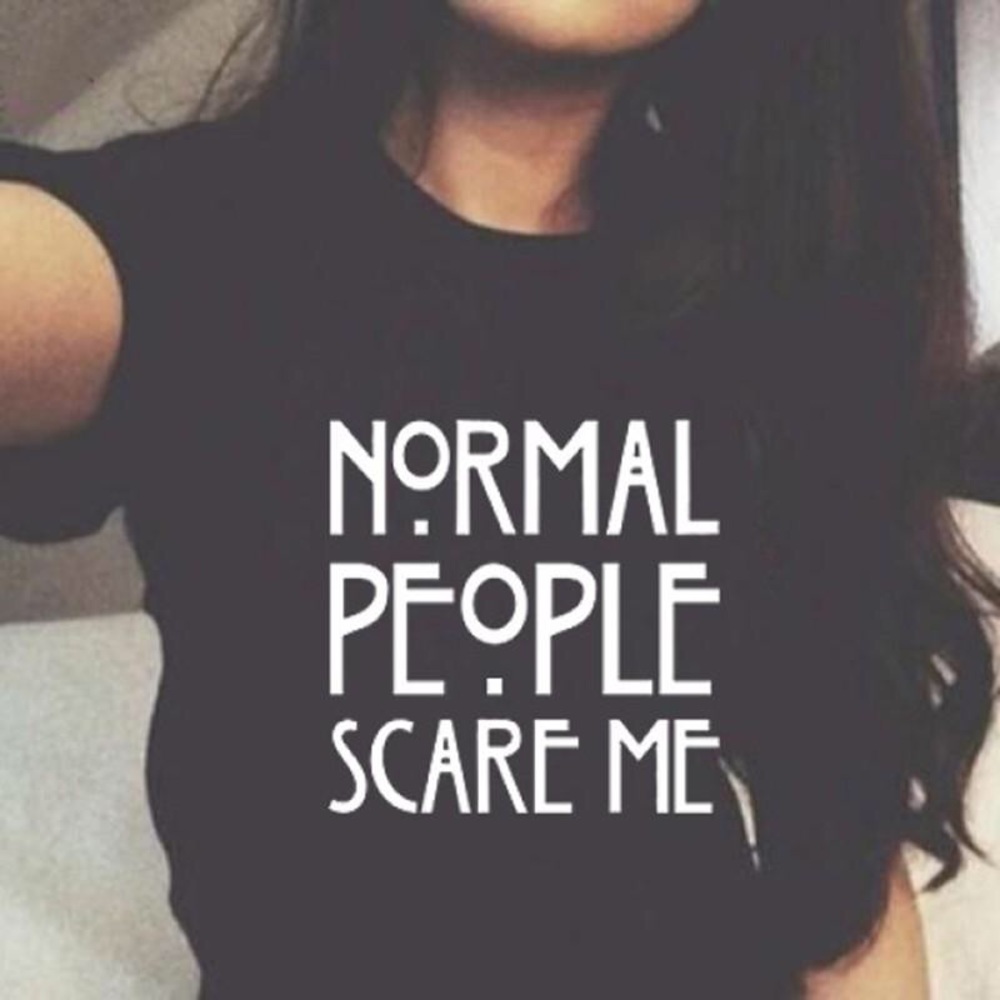 CUTE NORMAL PEOPLE SCARE ME SHIRT! SIZE XL